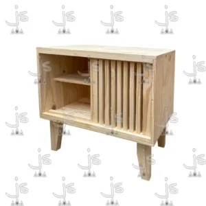 Rack LCD 080 puerta corrediza 080x40x75 Fabricado en Pino Macizo por JS Fabrica de Muebles Ubicado en San Fernando