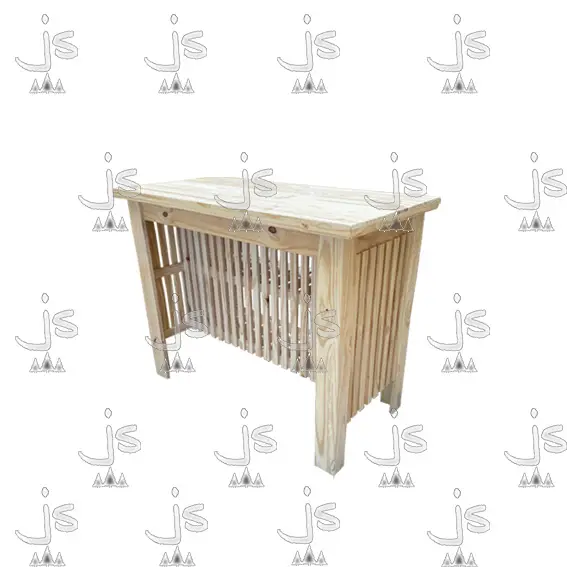 Desayunador Isla Varillada de 120x60 Fabricada en Pino Macizo por JS Fabrica de Muebles Ubicado en San Fernando