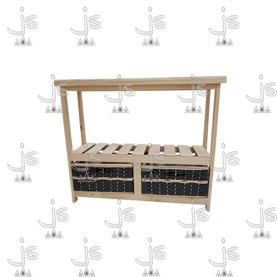 Mesa Quesera Eco C/Canastos. Fabricada en Pino Macizo por JS Fabrica de Muebles Ubicado en San Fernando
