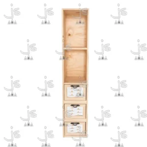 BIBLIOTECA CANVARY MULTIUSO CON CANASTOS FABRICADO EN MADERA DE PINO MACIZO POR JS DISEÑOS EN PINO CARPINTERIA Y MUEBLERIA EN SAN FERNANDO ZONA NORTE