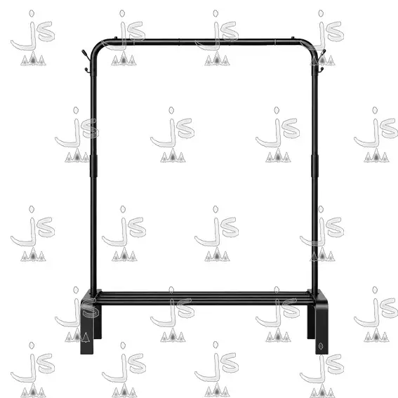 Perchero de ropa tipo arco con barra simple 1 barra para colgar ropa 1 estante inferior fabricado en acero al carbono. Venddo y comercializado por js disñeos en pino fabrica y carpinteria en zona norte San Fernando