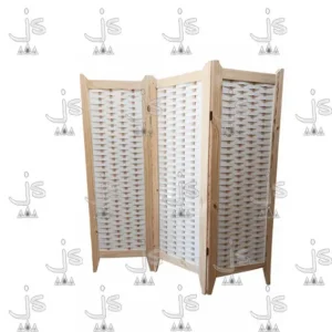 Biombo Trenzado Blanco Juego x3 - Código 699